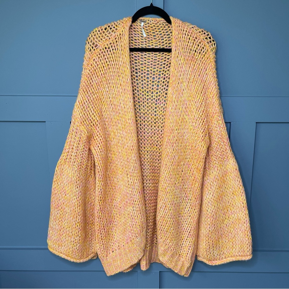 Free People Vibrant Open-Knit Cardigan